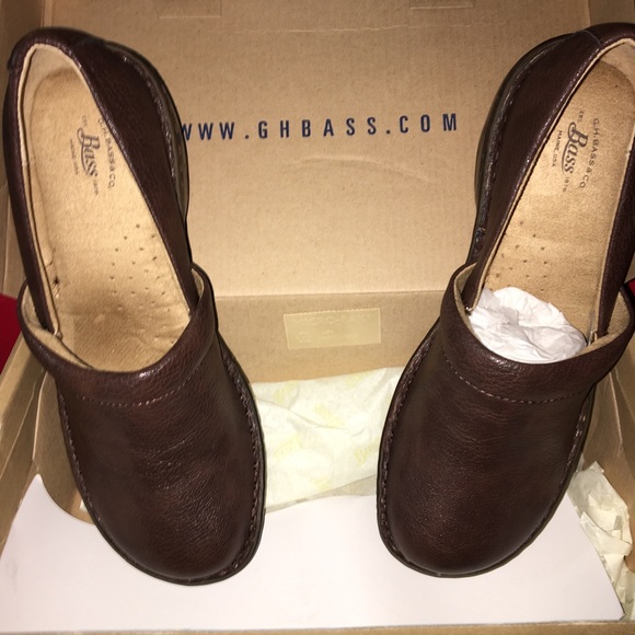 BRAND NEW W/BOX G.H. Bass Clogs Sheena size 8M - Picture 2 of 8